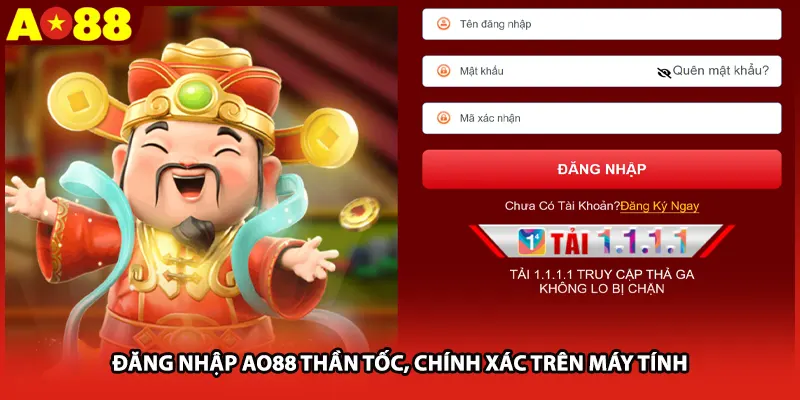Đăng nhập AO88 thần tốc, chính xác trên máy tính