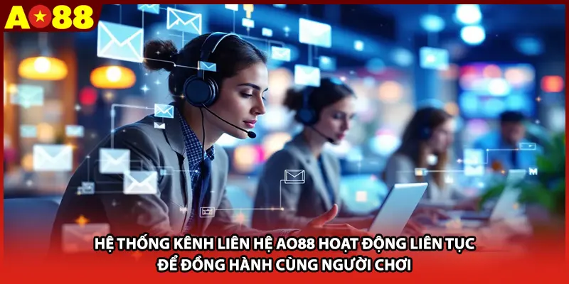 Hệ thống kênh liên hệ AO88 hoạt động liên tục để đồng hành cùng người chơi